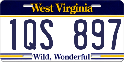 WV license plate 1QS897