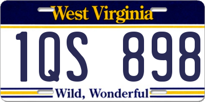 WV license plate 1QS898