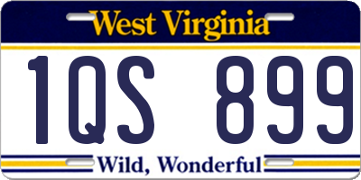 WV license plate 1QS899