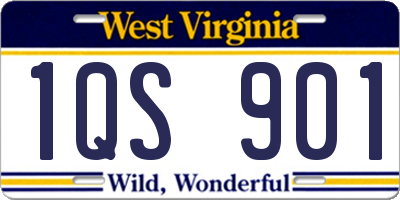WV license plate 1QS901
