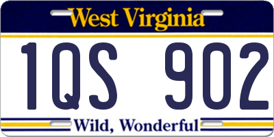 WV license plate 1QS902