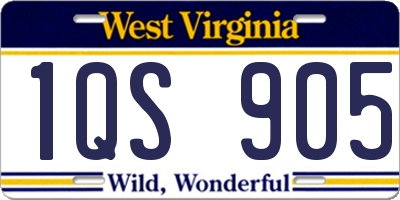 WV license plate 1QS905