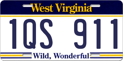 WV license plate 1QS911