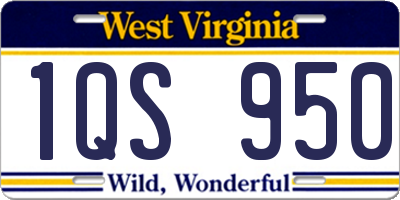 WV license plate 1QS950
