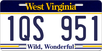 WV license plate 1QS951