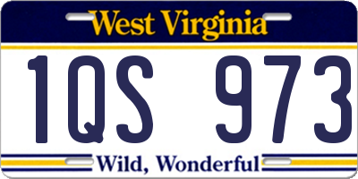 WV license plate 1QS973