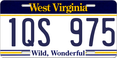 WV license plate 1QS975