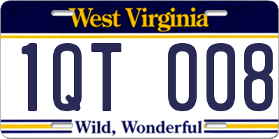 WV license plate 1QT008