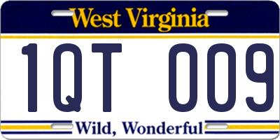 WV license plate 1QT009