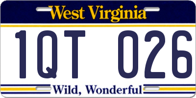 WV license plate 1QT026