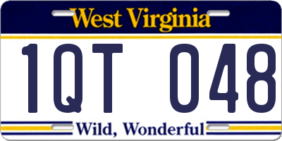 WV license plate 1QT048