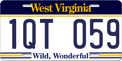 WV license plate 1QT059