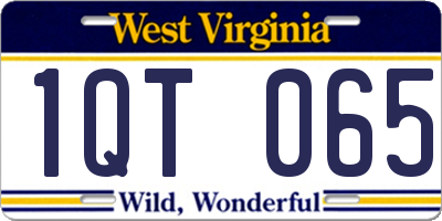 WV license plate 1QT065