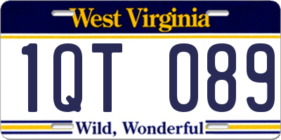 WV license plate 1QT089