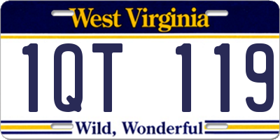 WV license plate 1QT119