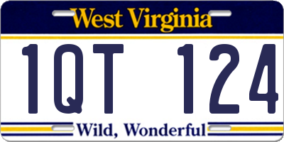 WV license plate 1QT124