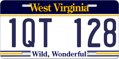 WV license plate 1QT128