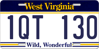 WV license plate 1QT130