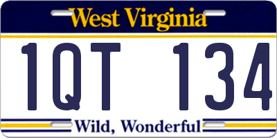WV license plate 1QT134