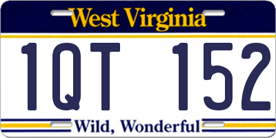 WV license plate 1QT152