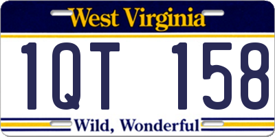 WV license plate 1QT158