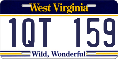 WV license plate 1QT159