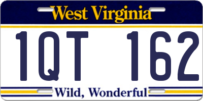 WV license plate 1QT162