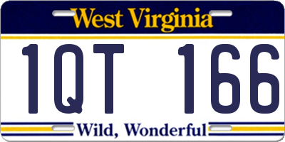 WV license plate 1QT166