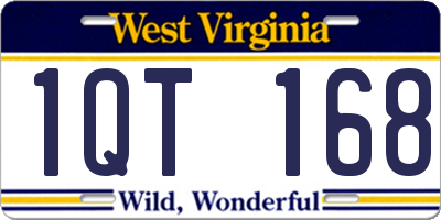 WV license plate 1QT168