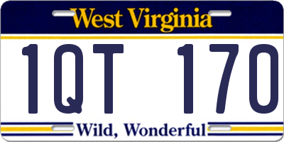 WV license plate 1QT170