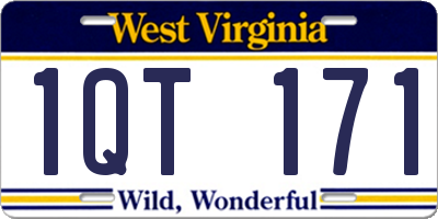 WV license plate 1QT171