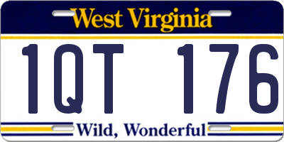 WV license plate 1QT176