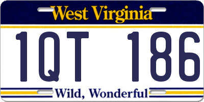 WV license plate 1QT186