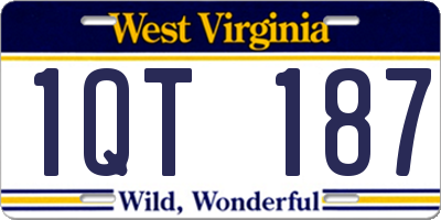 WV license plate 1QT187