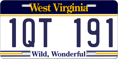 WV license plate 1QT191