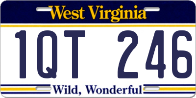 WV license plate 1QT246