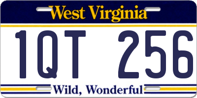 WV license plate 1QT256