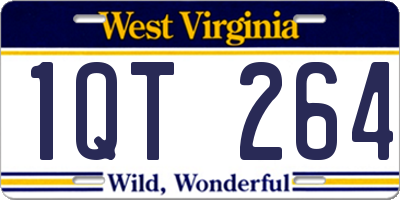WV license plate 1QT264
