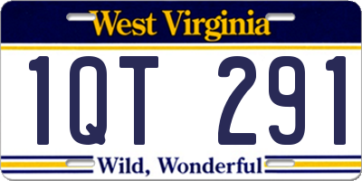 WV license plate 1QT291