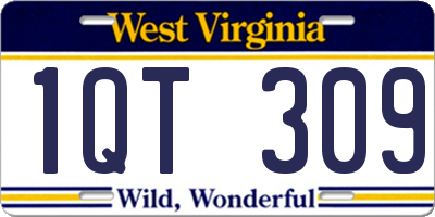 WV license plate 1QT309