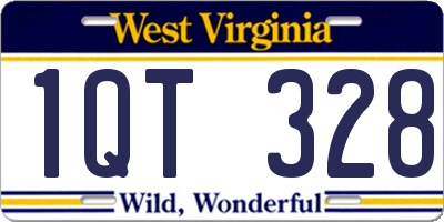 WV license plate 1QT328