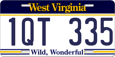 WV license plate 1QT335