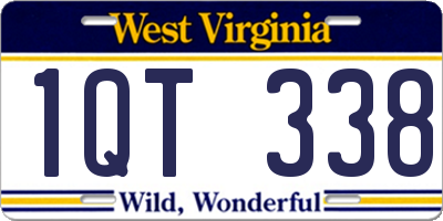 WV license plate 1QT338