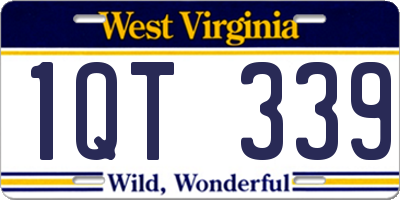 WV license plate 1QT339
