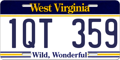 WV license plate 1QT359