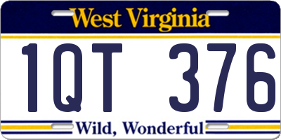 WV license plate 1QT376
