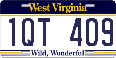WV license plate 1QT409