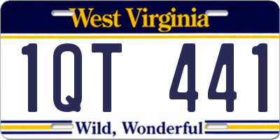 WV license plate 1QT441