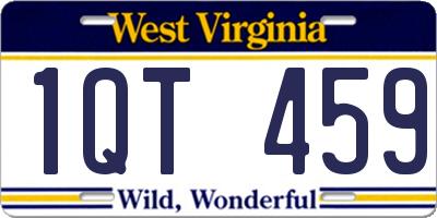 WV license plate 1QT459