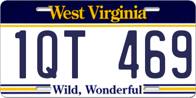 WV license plate 1QT469
